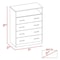 Tuhome Peru L Four Drawer Dresser, Superior Top, One Open Shelf, White CLB6744 - alternate 5